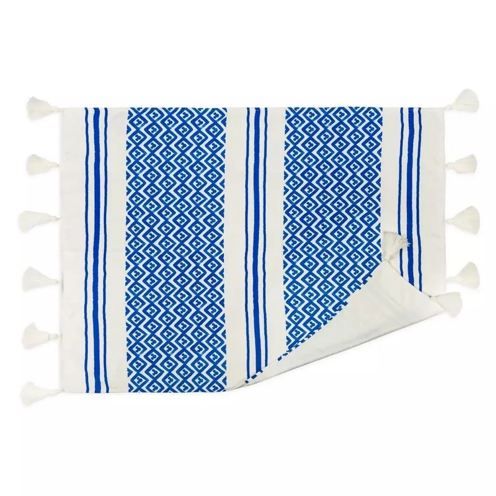 Disney Mickey Mouse Blue Collection Throw Blanket with Tassels 50"x60" - NWT - Picture 2 of 3